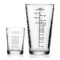 Mixologist Essentials 2-Piece Measuring Glass Set For Cocktail Enthusiasts