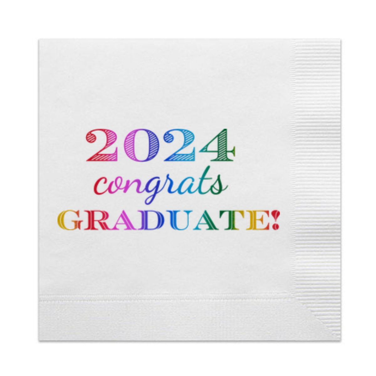 2024 Congrats Graduate! Cocktail Paper Beverage Napkins
