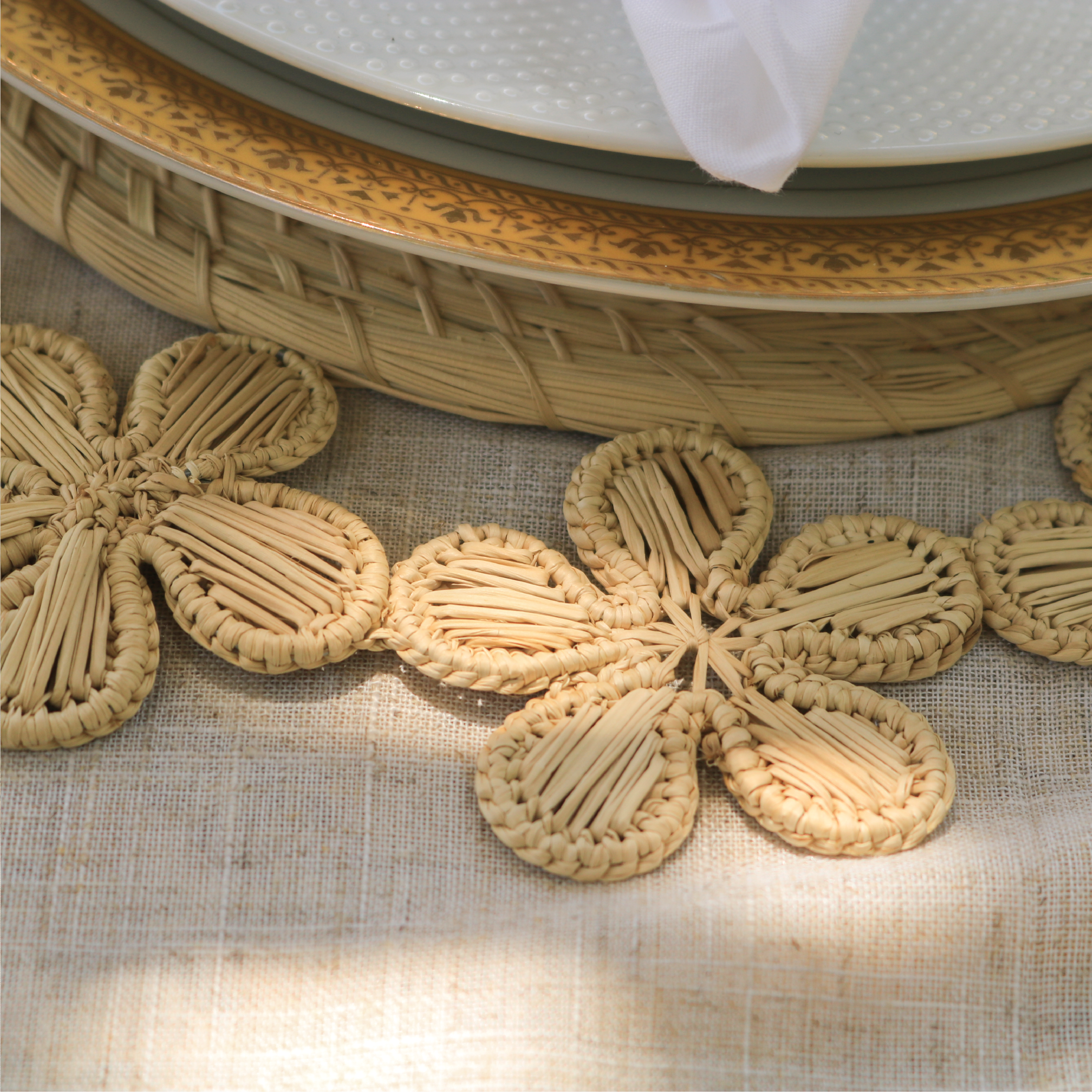 Handwoven Flower Placemat