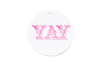 Letterpress Gift Tags, YAY, Set of 6 With Room For Personal Message