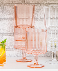 Mesa Stacking Acrylic Wine Goblet, Pink