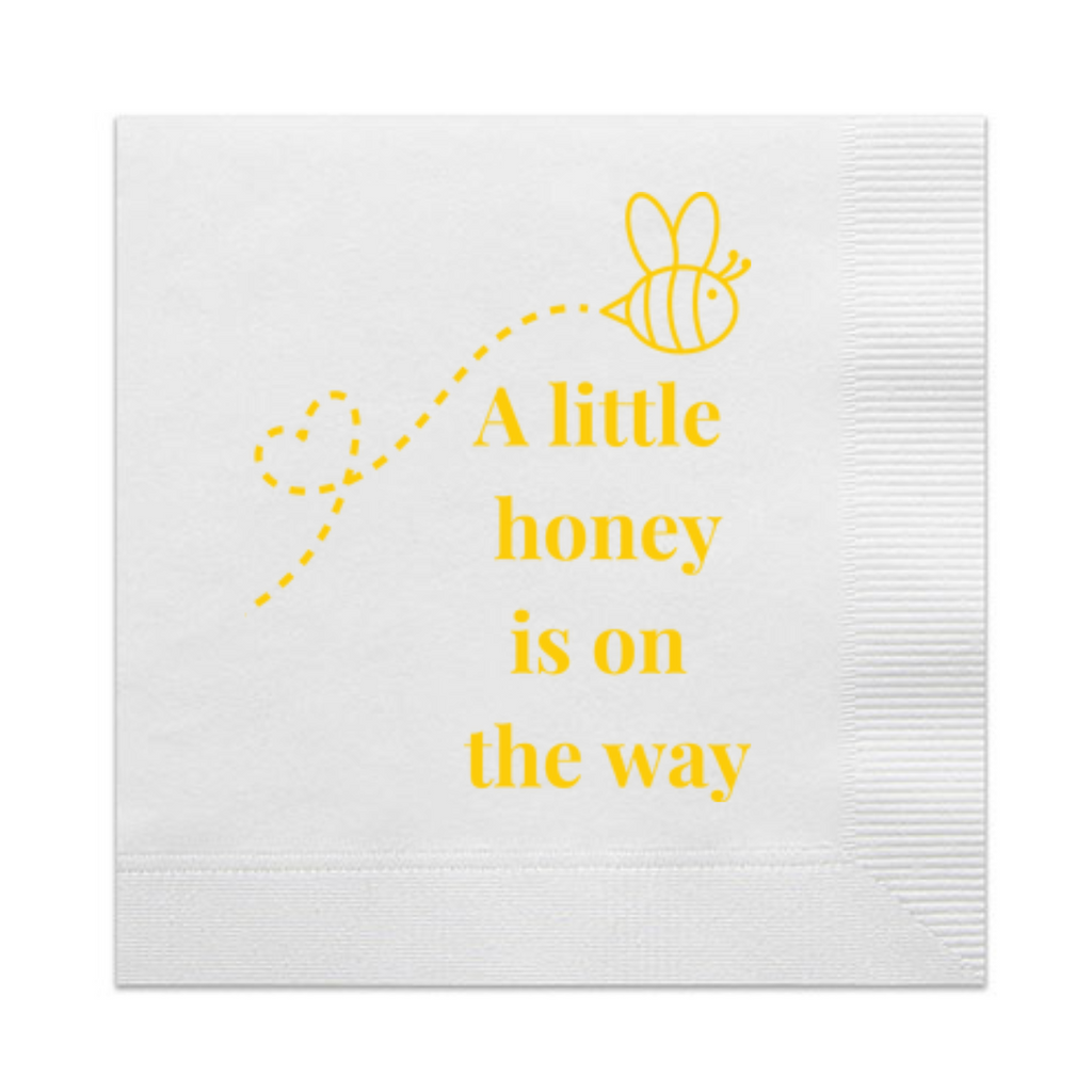 A Little Honey Is On The Way Cocktail Paper Beverage Napkins