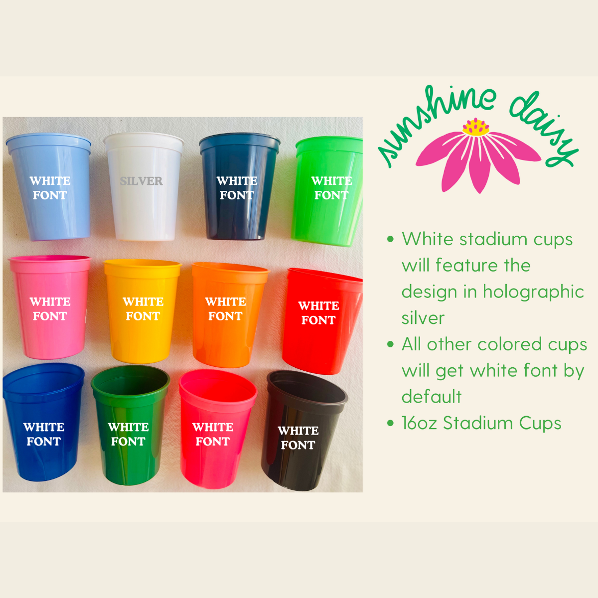 Best Day Ever Customizable Stadium Wedding Cups | Best Day Ever Décor