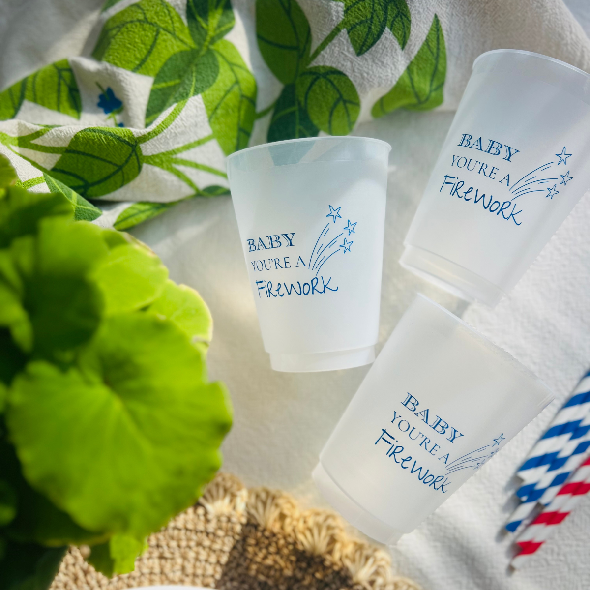 Baby You're A Firework Frosted Drinking Cups, 16oz