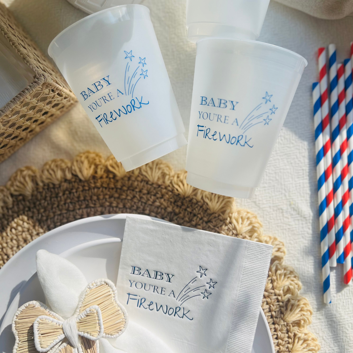 Baby You're A Firework Frosted Drinking Cups, 16oz