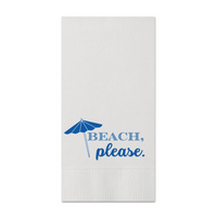 Beach, Please Paper Guest Towels, Pack of 20