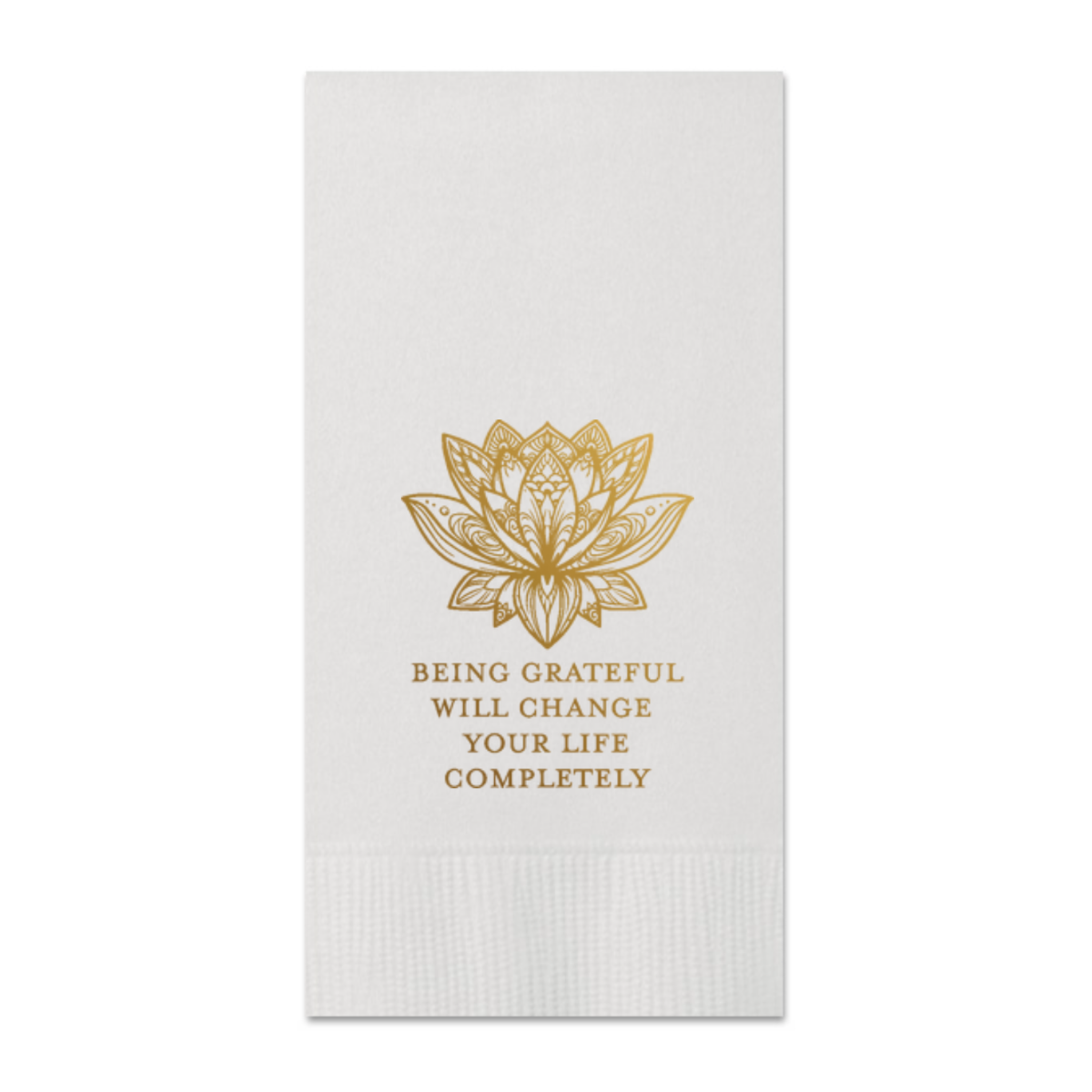 Being Grateful Holographic Gold Foil Paper Guest Towels, Pack of 20 | Thanksgiving Guest Towels