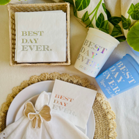 Best Day Ever Customizable Stadium Wedding Cups | Best Day Ever Décor