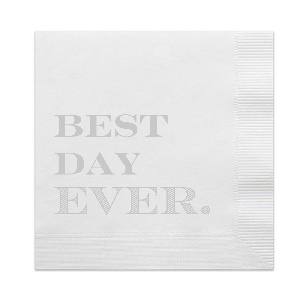 Best Day Ever Cocktail Paper Napkins | Wedding Napkins