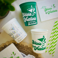 Bikinis and Martinis Customizable Party Cups
