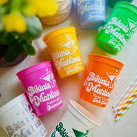 Bikinis and Martinis Customizable Party Cups