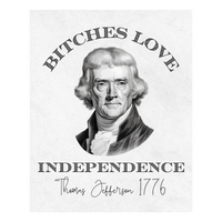 Bitches Love Independence 4th of July Wine Label | Independence Day Wine Label