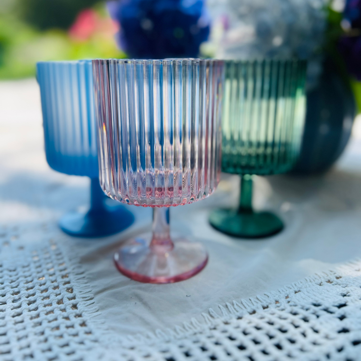 Mesa Stacking Acrylic Wine Goblet, Sage