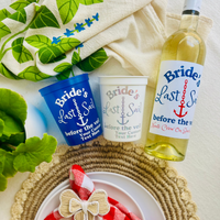 Bride's Last Sail Before The Veil Customizable Stadium Cups | Last Sail Bachelorette Theme