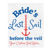 Bride's Last Sail Before The Veil Customizable Large Wine Label | Last Sail Before The Veil Bachelorette