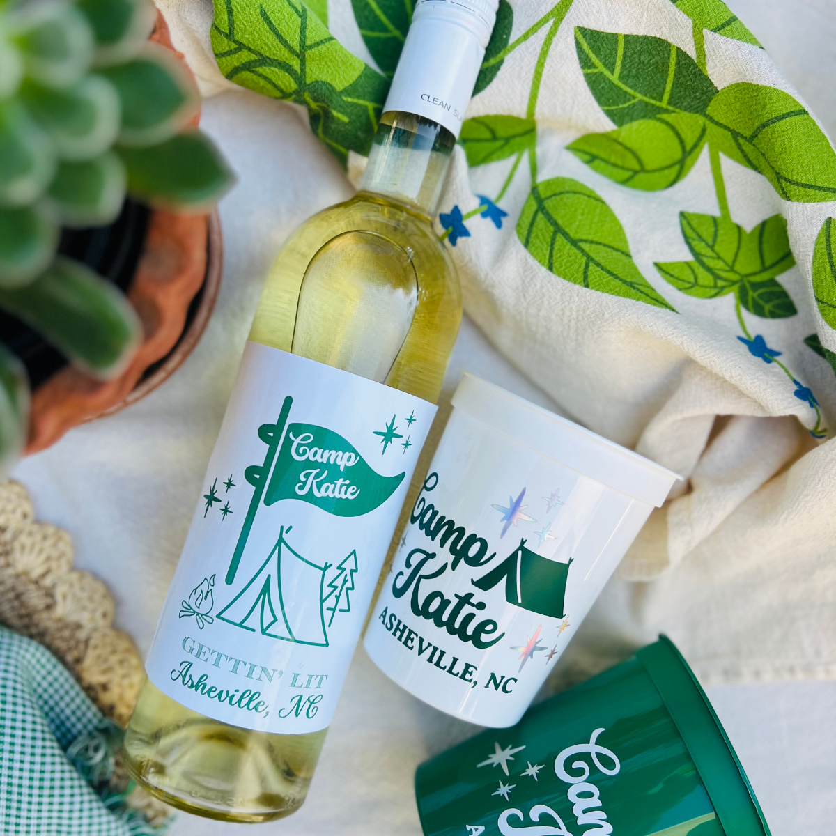 Camp Bach Customizable Wine Label