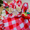 Handwoven Cherry Napkin Ring | Tying The Knot Cherry Theme