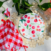 Handwoven Cherry Napkin Ring | Tying The Knot Cherry Theme