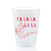 Fa La La 16oz Holiday Frost Flex Drinking Cups | Christmas Cups