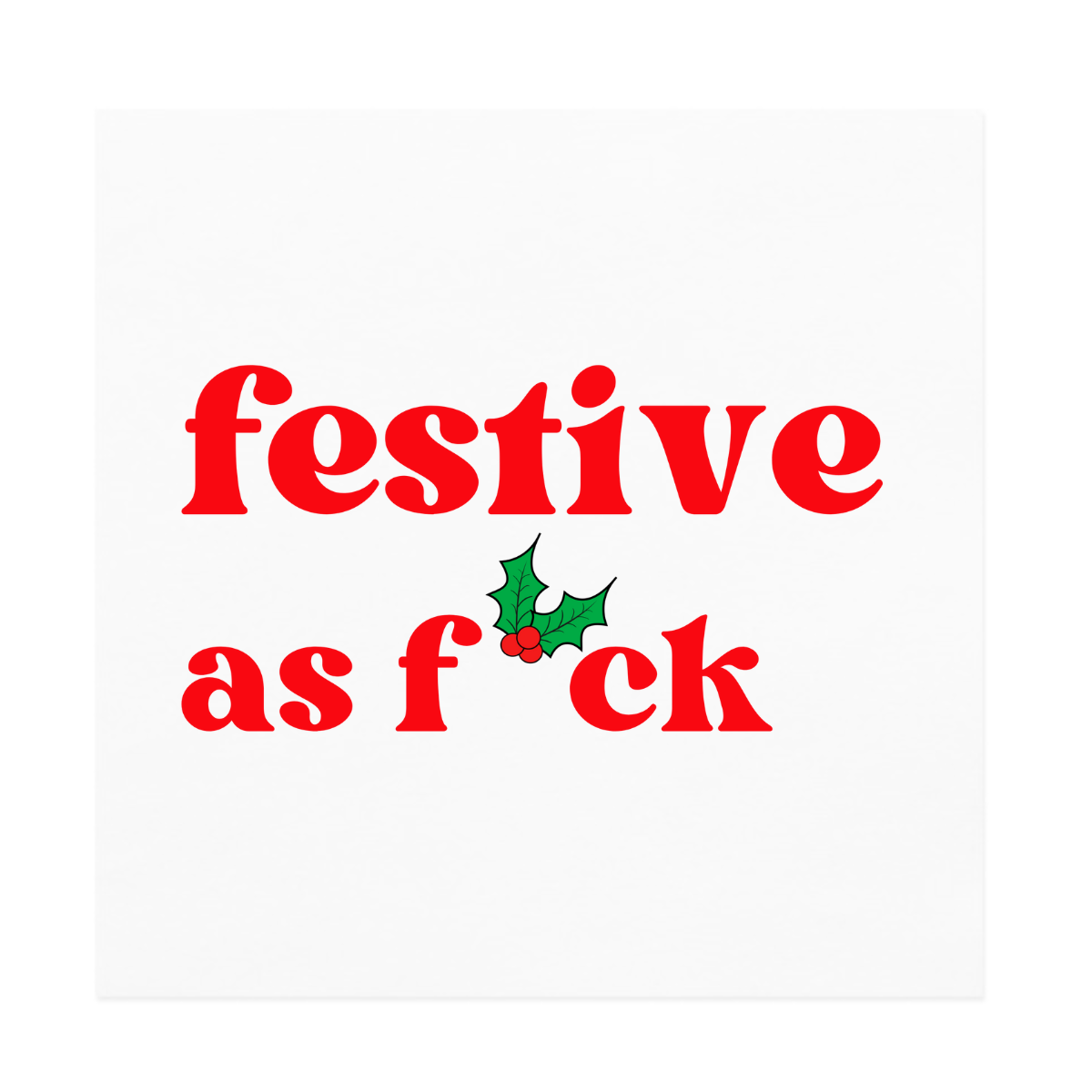 Festive As F*ck Cocktail Paper Beverage Napkins