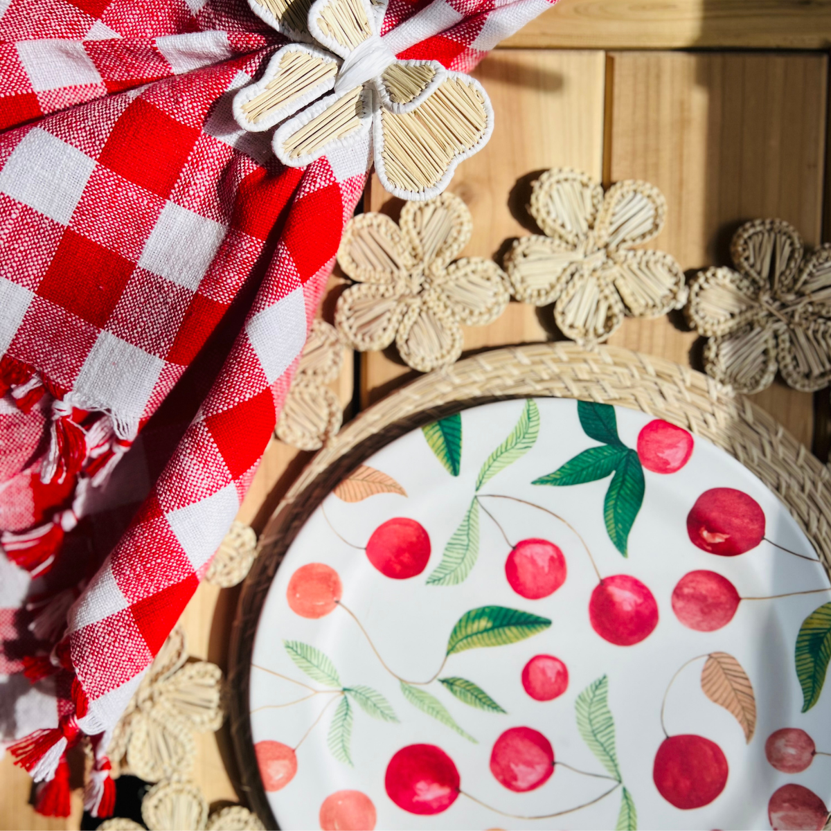 Handwoven Flower Placemat