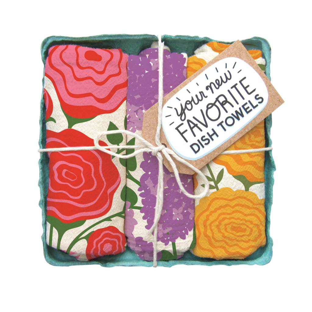 Edible Flowers - Dish Towel Set of 3