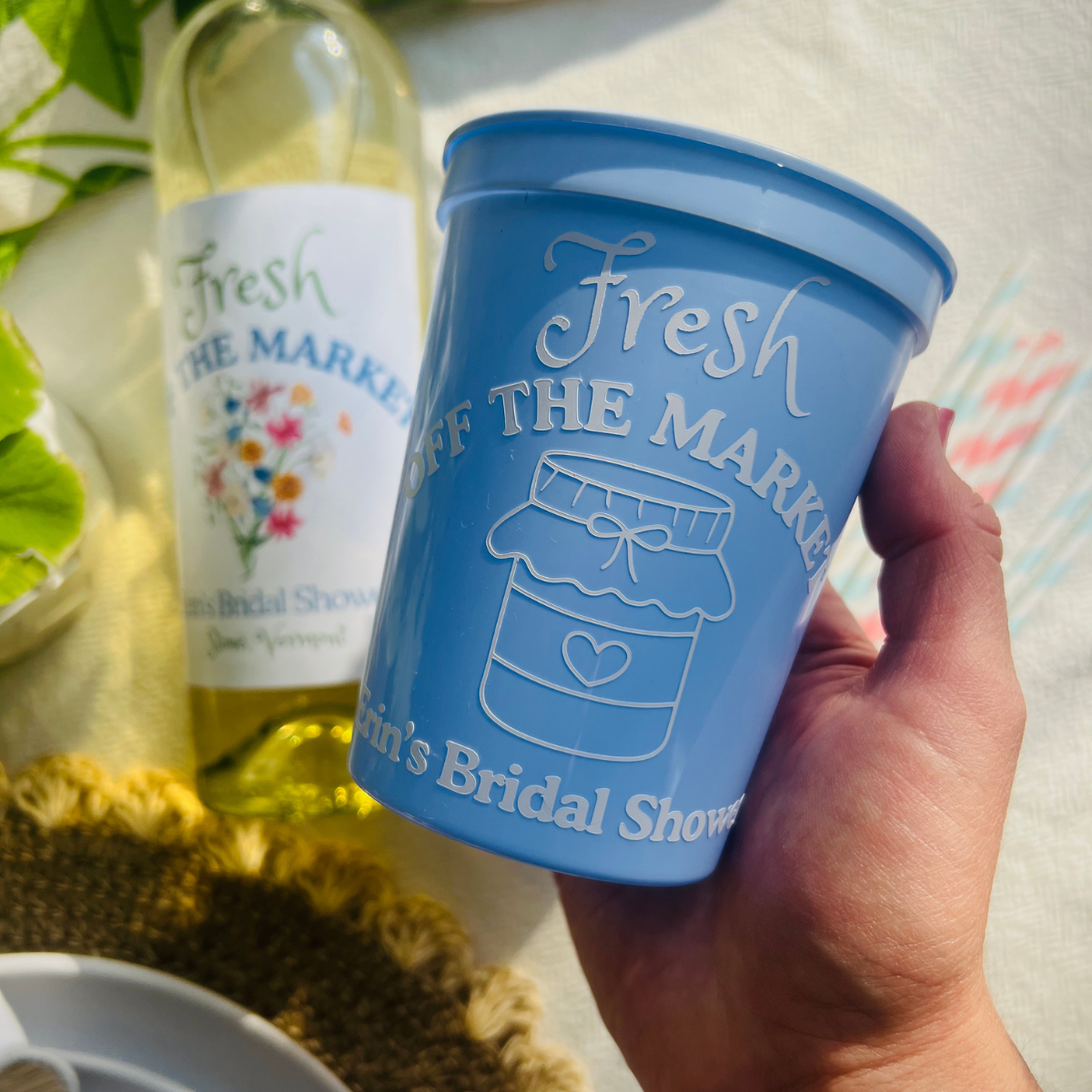 Fresh Off The Market Strawberry Cups | She's Fresh Off The Market Bridal Shower