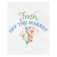 Fresh Off The Market Wine Label, Flower Bouquet Theme | She's Fresh Off The Market Bridal Shower