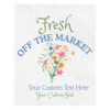 Fresh Off The Market Wine Label, Flower Bouquet Theme | She's Fresh Off The Market Bridal Shower