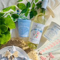 Fresh Off The Market Wine Label, Flower Bouquet Theme | She's Fresh Off The Market Bridal Shower