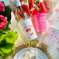 Fresh Off The Market Wine Label, Strawberry Theme | She's Fresh Off The Market Bridal Shower