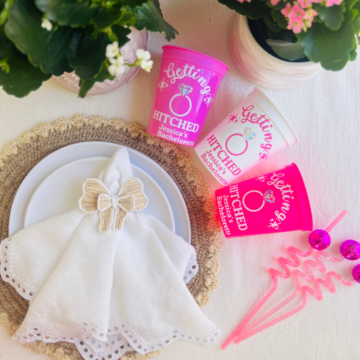 Getting Hitched Disco Cowgirl Customizable Stadium Cup | Last Rodeo Bachelorette | Bride's Last Ride