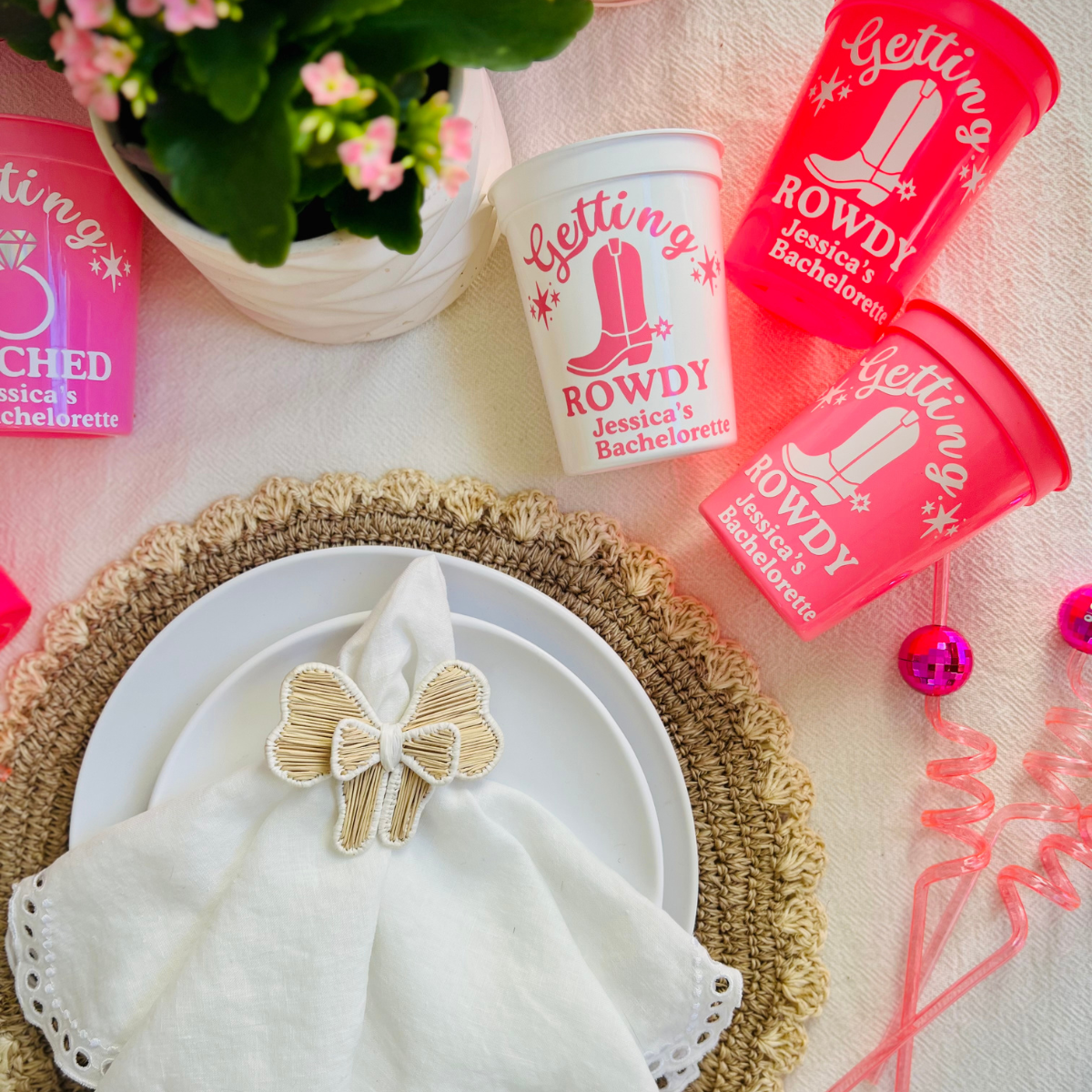 Getting Rowdy Disco Cowgirl Customizable Stadium Cup | Last Rodeo Bachelorette | Bride's Last Rodeo