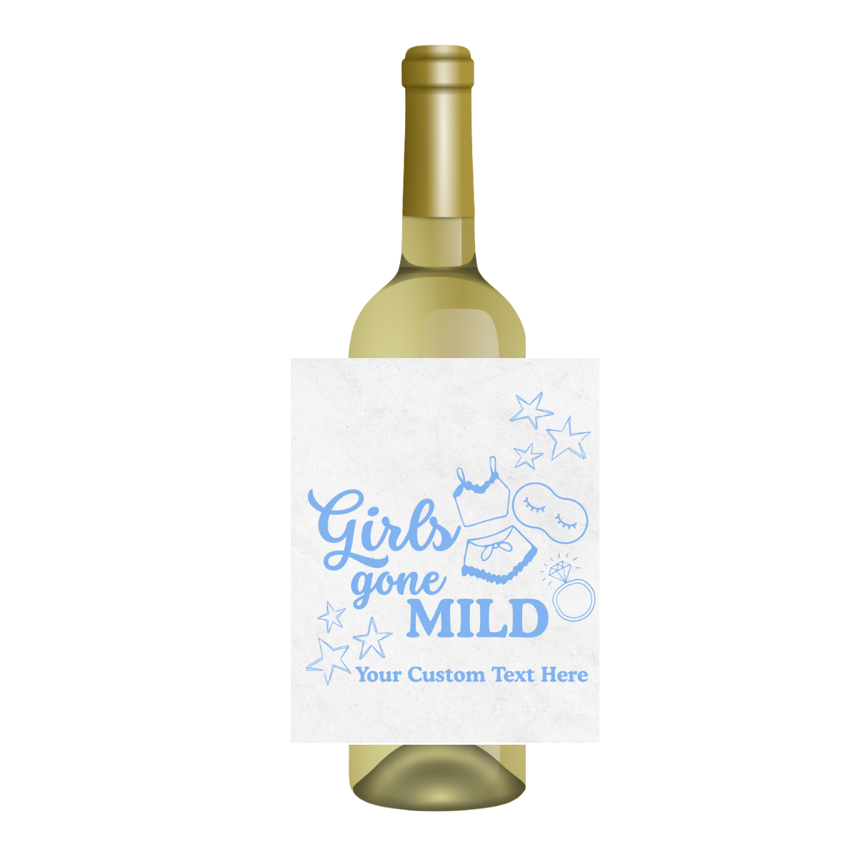 Girls Gone Mild Large Wine Label