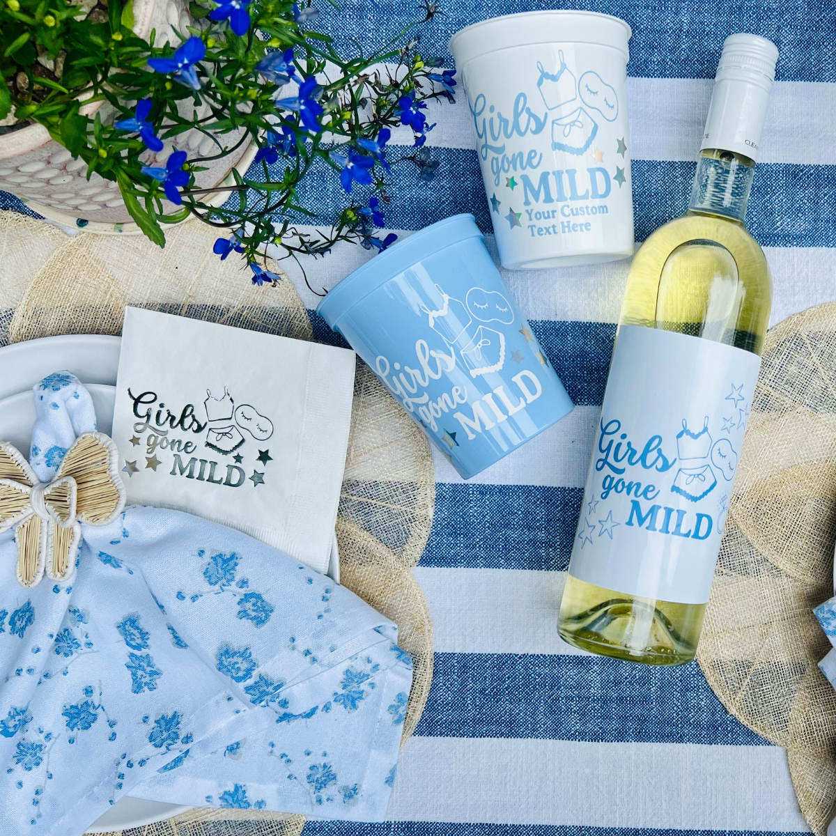 Girls Gone Mild Paper Cocktail Napkins | Girls Gone Mild Bachelorette