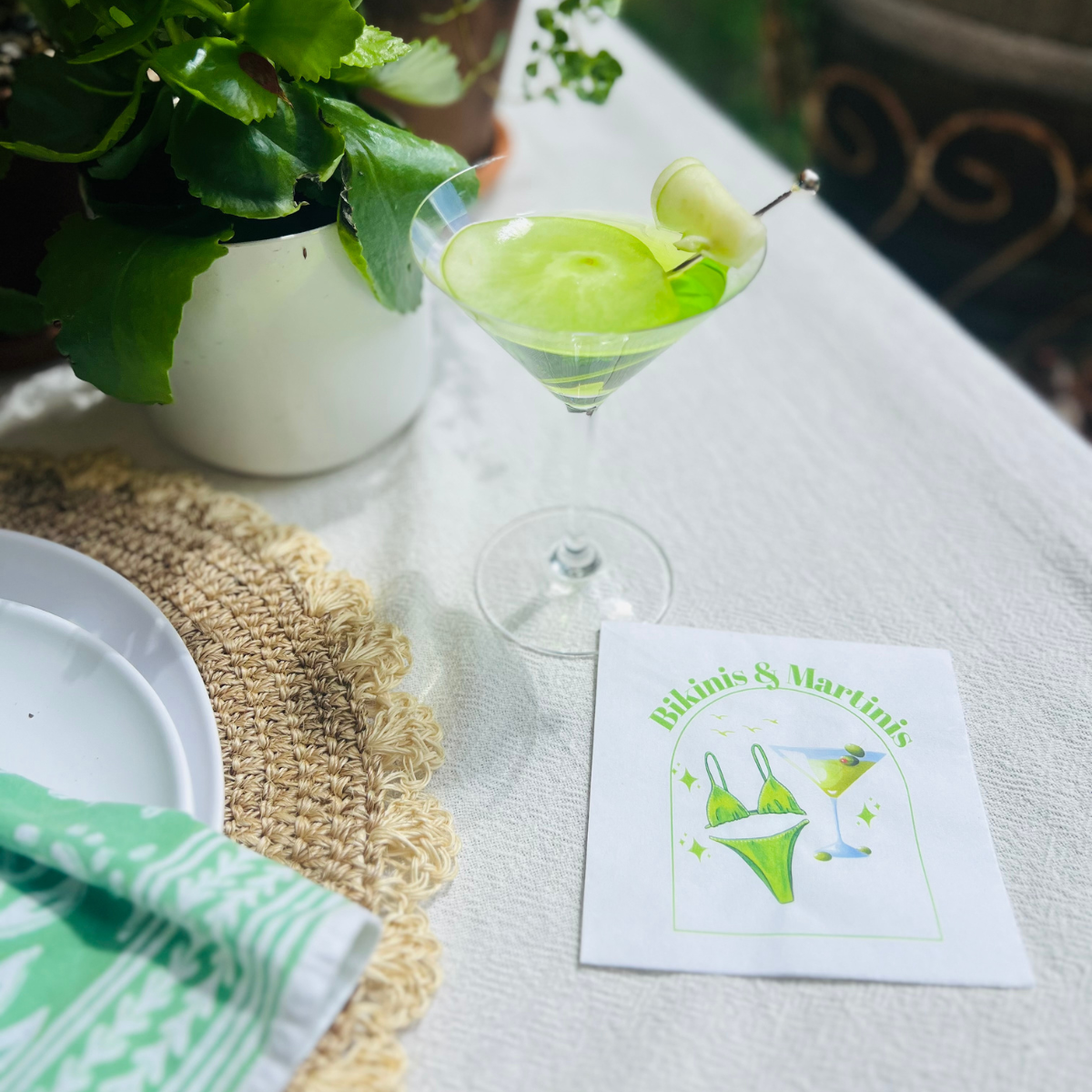 Bikinis & Martinis Cocktail Paper Beverage Napkins