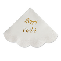 Happy Easter Scalloped Luncheon Paper Napkin