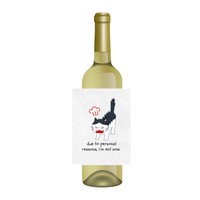 Due To Personal Reasons, I'm Evil Now Large Wine Label