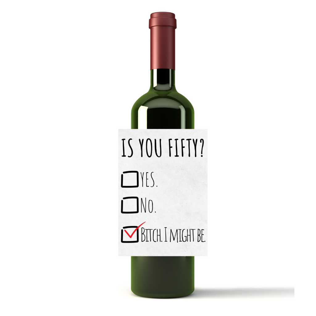Is You Fifty? Milestone Birthday Wine Label | Milestone Birthday Décor