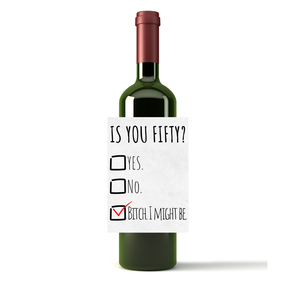 Is You Fifty? Milestone Birthday Wine Label | Milestone Birthday Décor
