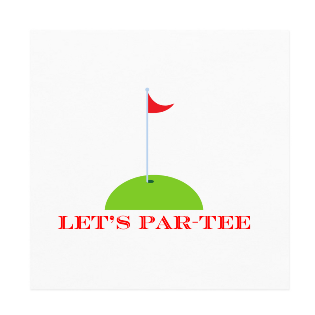 Let's Par-Tee Golf Cocktail Paper Beverage Napkins