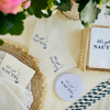 Let's Get Nauti 4" Round Paper Coasters, Pack of 10