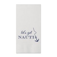 Let's Get Nauti Guest Towels, Pack of 20