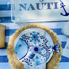 Deep Sea Blue Fish Plate, 11.7" x 8.7"  Melamine