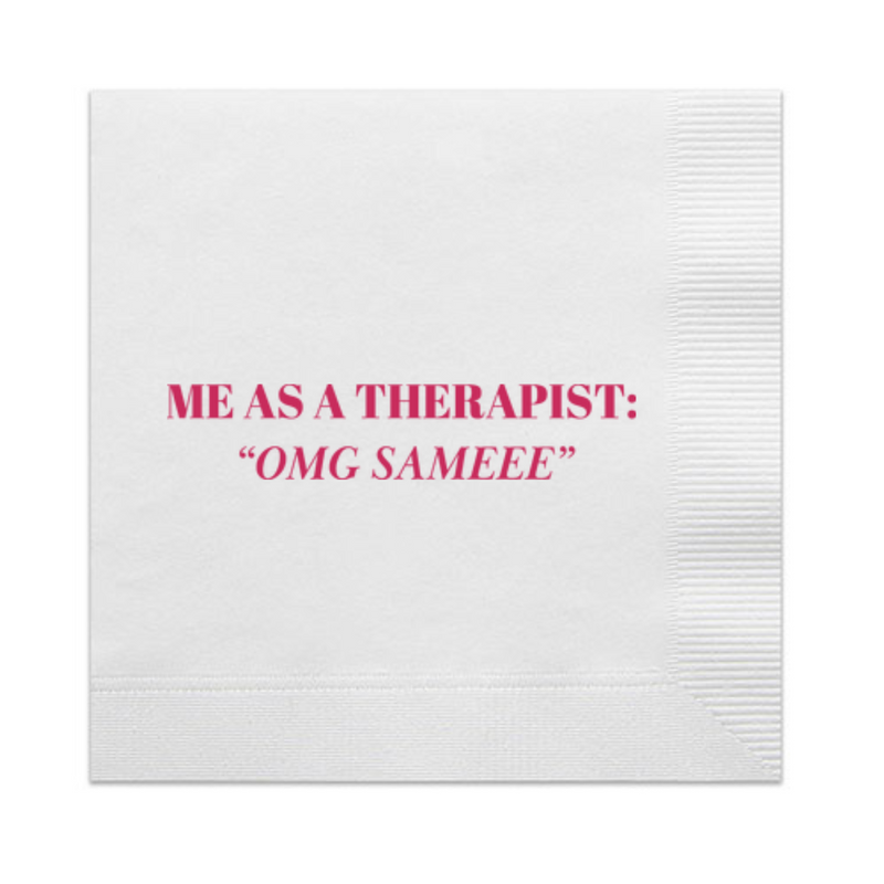 Me As A Therapist Cocktail Paper Beverage Napkins