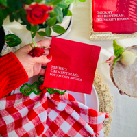 Merry Christmas, You Naughty Bitches Holiday Cocktail Paper Napkins | Christmas Party Décor | Fun Christmas Napkins