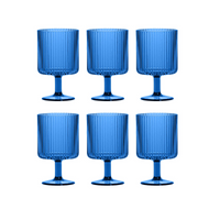 Mesa Stacking Acrylic Wine Goblet, Cobalt Blue