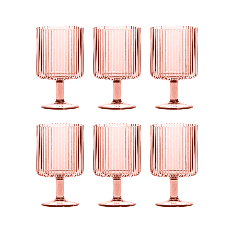 Mesa Stacking Wine Goblet, Pink