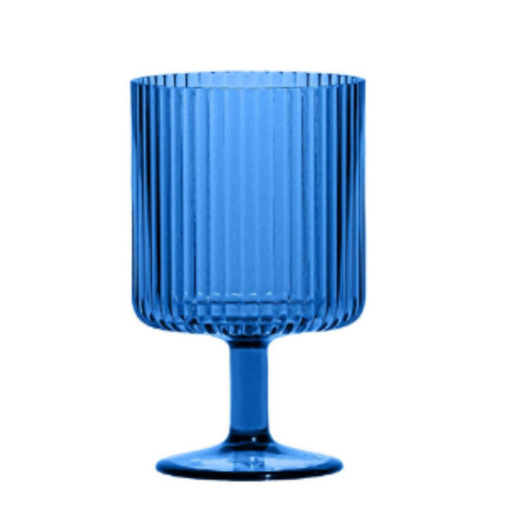 Mesa Stacking Acrylic Wine Goblet, Cobalt Blue