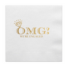 OMG! We're Engaged Cocktail Paper Beverage Napkins, Gold
